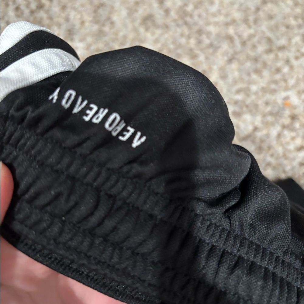 Adidas Boy’s Black and White AeroReady Athletic Shorts - Picture 3 of 5